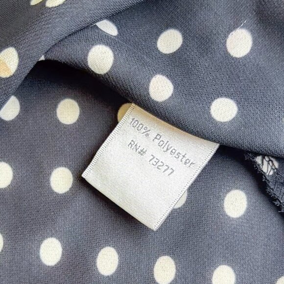 Lauren Conrad Polkadot Woman's Blouse Classy Shirt Top - Picture 7 of 12